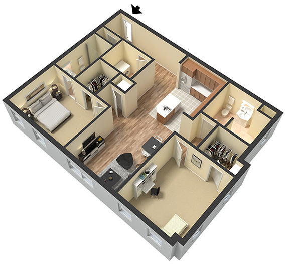 Two bedroom - Unit B - Apt 14